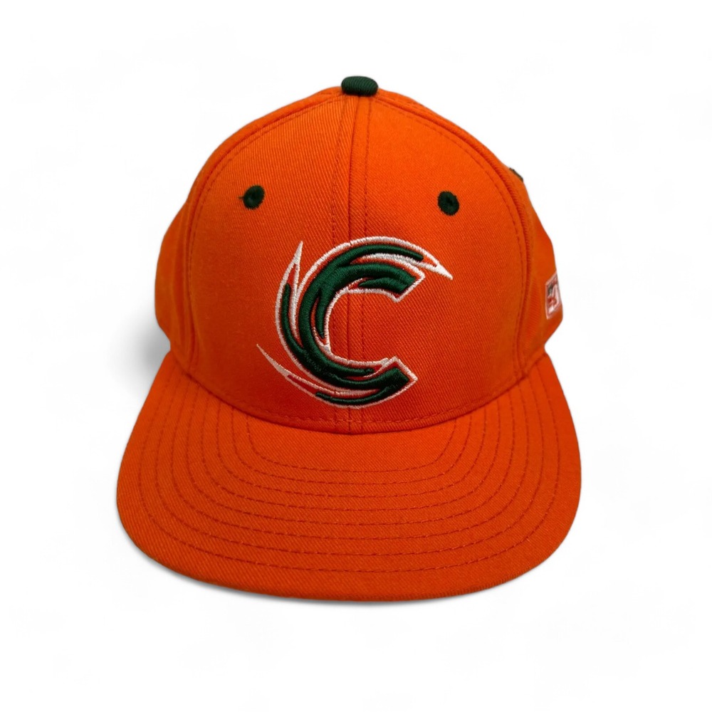 Canes Fitted Hat Size‎ 7-1/8 Orange Style #GP300 The Game Pro Baseball Cap